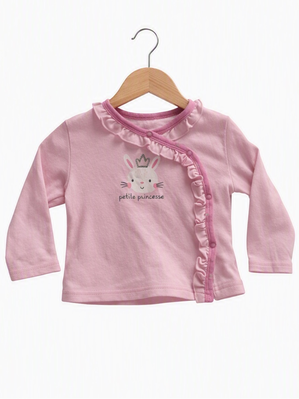10/$15 Arie Baby Pink Ruffled Long Sleeve Top
